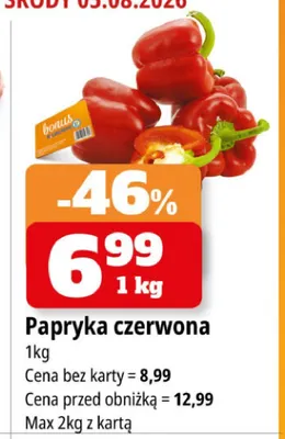 Papryka czerwona promocja w Leclerc