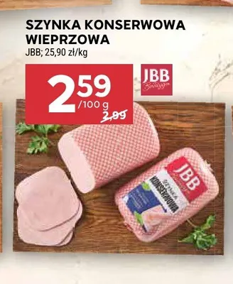 Szynka konserwowa wieprzowa JBB promocja w Stokrotka