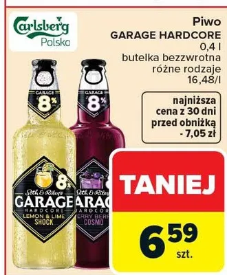 Piwo Garage Hardcore butelka bezzwrotna różne rodzaje promocja w Carrefour Market