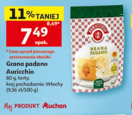 Grana padano Auricchio tarty Włochy promocja w Auchan