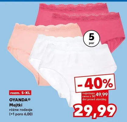 Majtki różne rodzaje promocja w Kaufland