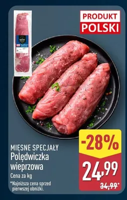 Mięsne specjały polędwiczka wieprzowa promocja w Aldi