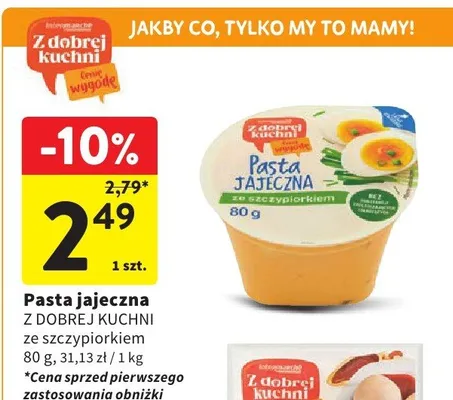 Pasta jajeczna ze szczypiorkiem promocja w Intermarche