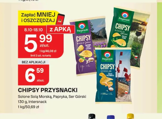 Chipsy Przysnacki papryka promocja w Chorten