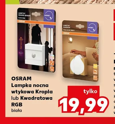 Lampka nocna wtykowa Kwadratowa RGB biała Osram promocja w Kaufland