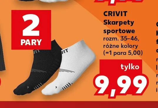 Skarpety sportowe Crivit 2-pak promocja w Kaufland