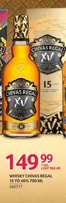 Whisky Chivas Regal 15 YO 40% promocja w Selgros