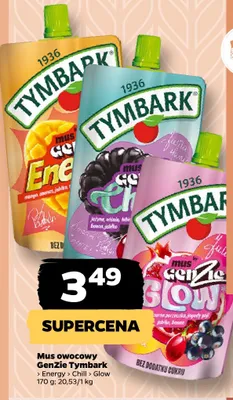 Mus owocowy Energy GenZie Tymbark promocja w Netto