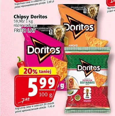 Chipsy Doritos Mexican Beef Burrito promocja w Prim Market