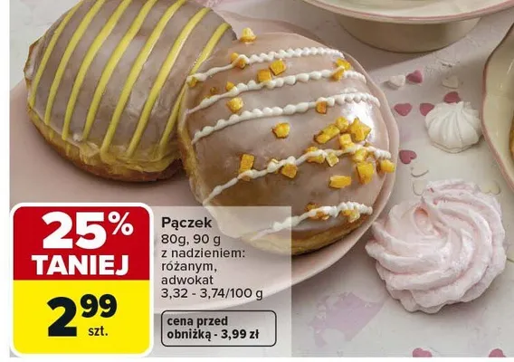 Pączek z nadzieniem różanym, adwokat promocja w Carrefour Market