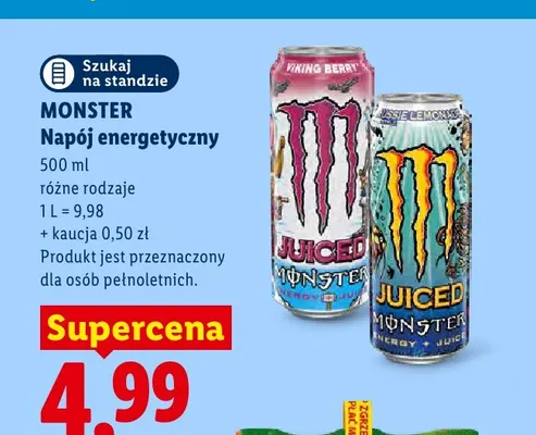 Napój energetyczny Monster Juiced Viking Berry promocja w Lidl