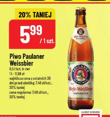Piwo Paulaner Weissbier promocja w POLOmarket
