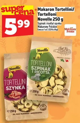 Makaron Tortellini/Tortelloni Novelle 250g promocja w TOPAZ
