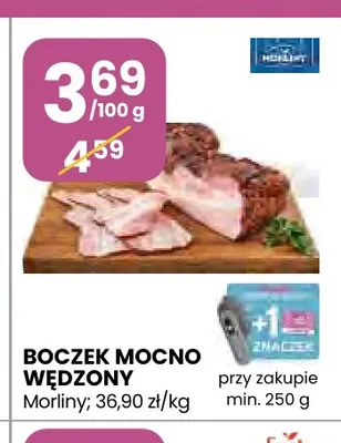 Boczek mocno wędzony Morliny promocja w Stokrotka