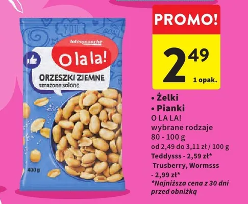 Orzeszki ziemne promocja w Intermarche