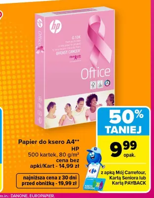 Papier do ksero A4 HP promocja w Carrefour