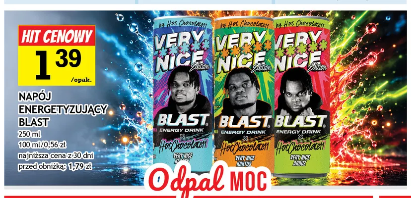 Napój energetyzujący Blast Very Nice arbuz promocja w Gram Market