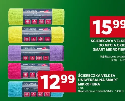 Ściereczka uniwersalna smart mikrofibra Velkea promocja w Stokrotka