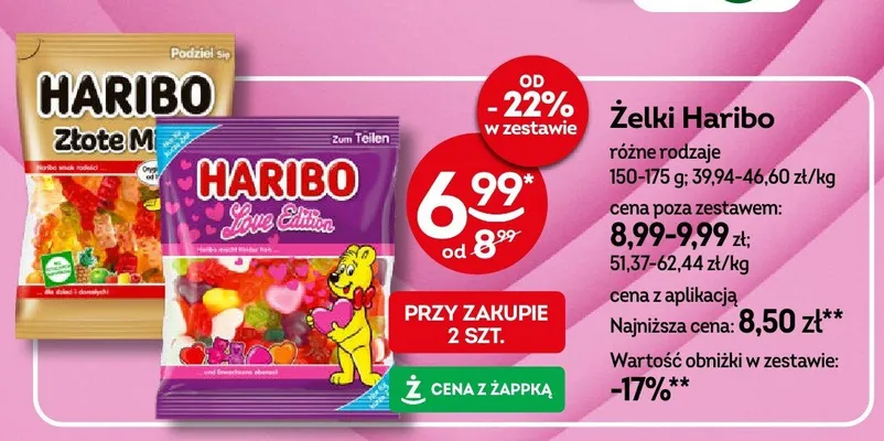 Żelki różne rodzaje promocja w Żabka