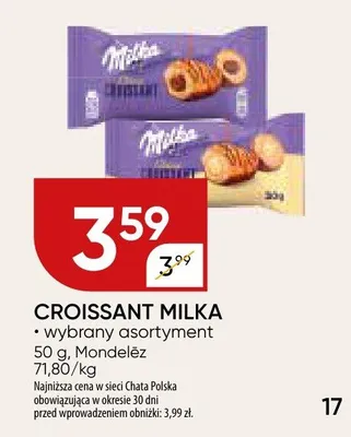 Croissant milka wybrany asortyment promocja w Chata Polska