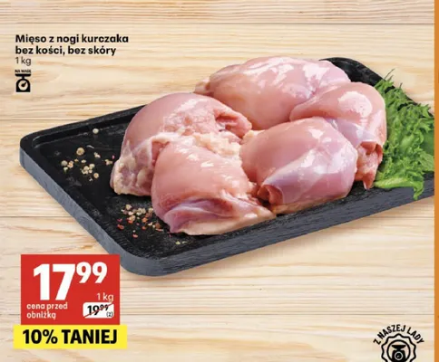 Mięso z nogi kurczaka bez kości, bez skóry promocja w Delikatesy Centrum