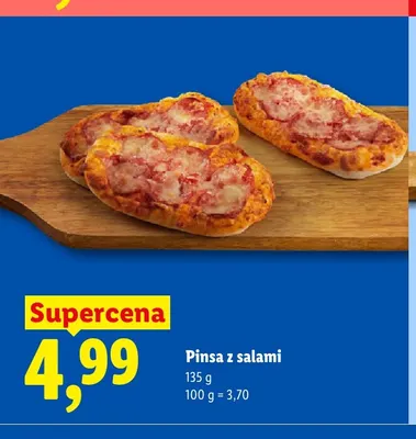 Pinsa z salami promocja w Lidl