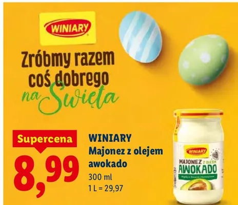 Majonez z olejem awokado promocja w Lidl