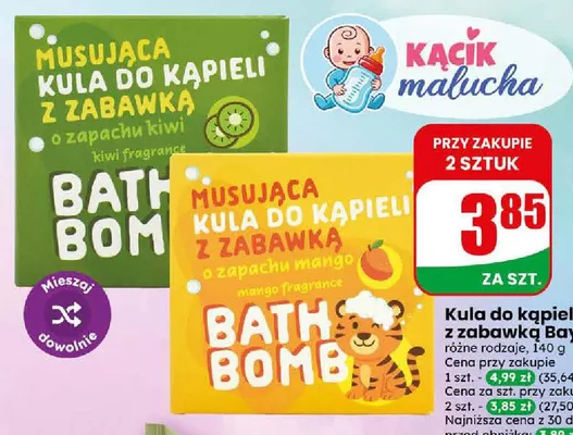 Kula do kąpieli z zabawką o zapachu kiwi Bayabelle promocja w Dino