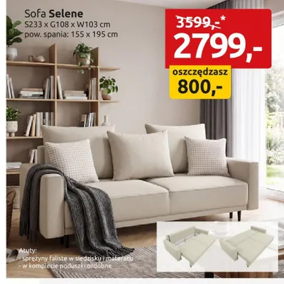 Sofa Selene promocja w Black Red White