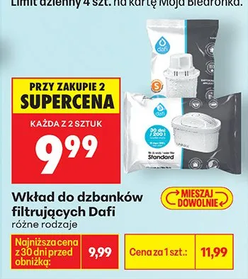 Wkład do dzbanków filtrujących różne rodzaje promocja w Biedronka