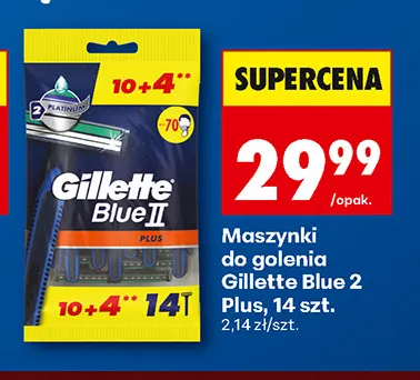 Maszynki do golenia Gillette Blue 2 Plus promocja w Biedronka