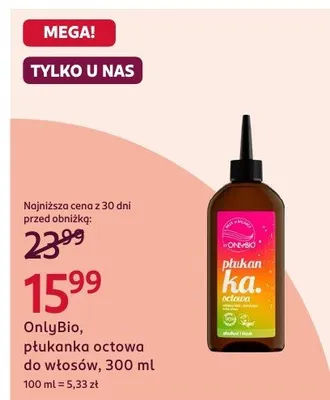 Płukanka octowa do włosów OnlyBio promocja w Rossmann