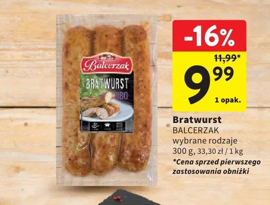 Bratwurst BBQ Balcerzak promocja w Intermarche