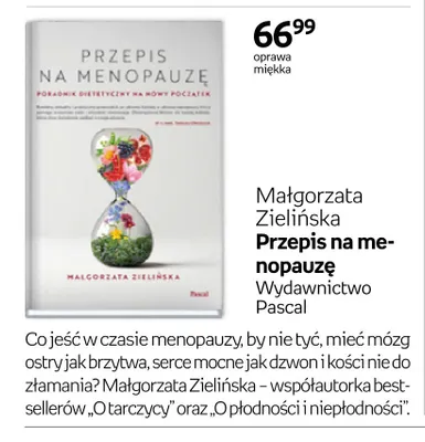 Książka Przepis na menopauzę Małgorzata Zielińska oprawa miękka promocja w Empik