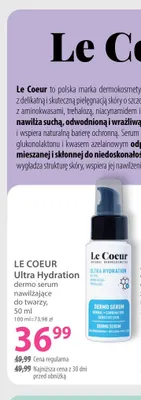 Dermo serum nawilżające do twarzy Ultra Hydration Le Coeur promocja w Hebe
