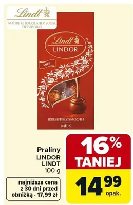 Praliny LINDOR LINDT promocja w Carrefour Market