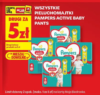 Pieluchomajtki Pampers Active Baby Pants promocja w Biedronka