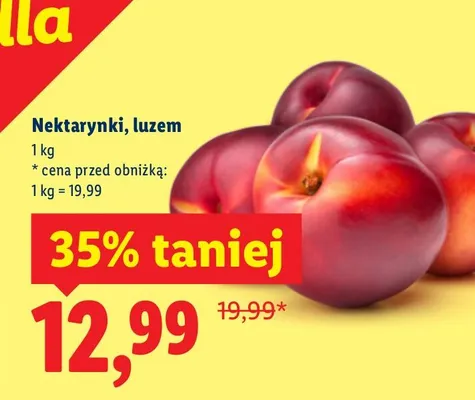 Nektarynki luzem promocja w Lidl