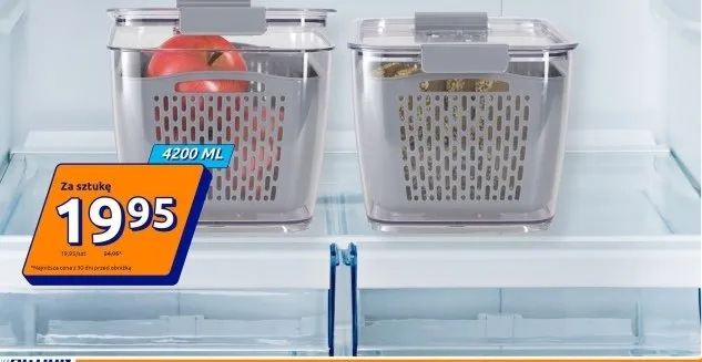 Pojemnik na żywność do lodówki 4200ml promocja w Action