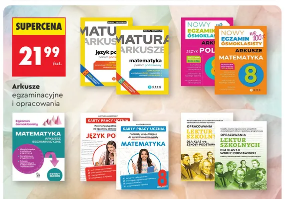 Arkusze egzaminacyjne Nowy egzamin ósmoklasisty matematyka Greg promocja w Biedronka