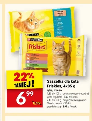 Saszetka dla kota Friskies ryba 4-pak promocja w Twój Market