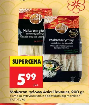 Makaron ryżowy z dodatkiem alg morskich Asia Flavours promocja w Biedronka