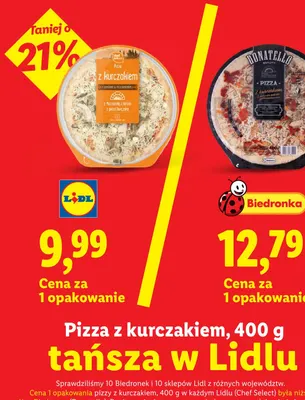 Pizza z kurczakiem Chef Select promocja w Lidl