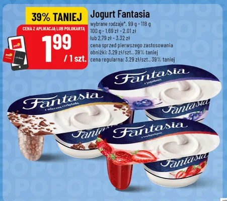 Jogurt Fantasia z truskawkami Danone promocja w POLOmarket