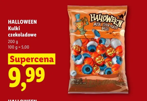 Kulki czekoladowe Halloween promocja w Lidl