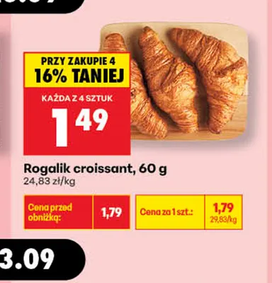 Rogalik croissant promocja w Biedronka