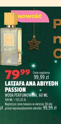 Woda perfumowana Lattafa Ana Abiyedh Passion promocja w Drogerie Natura
