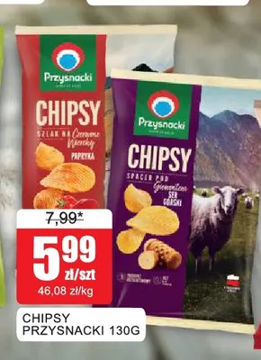 Chipsy Przysnacki Szlak na Czerwone Wierchy Papryka promocja w Bingo