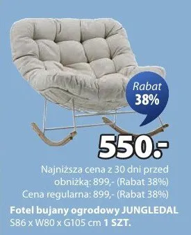 Fotel bujany ogrodowy promocja w Jysk