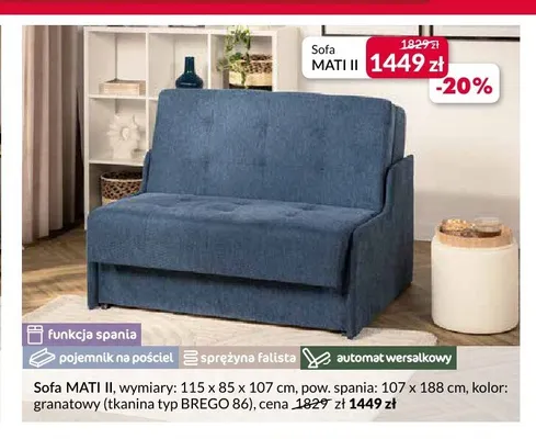 Sofa MATI II promocja w Salony Agata